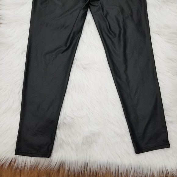 Black Faux Leather Leggings - Picture 6 of 15